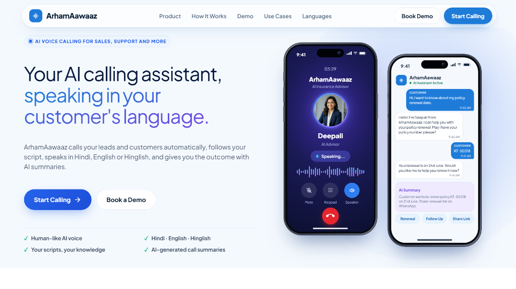 Air Calling Live Platform Screenshot